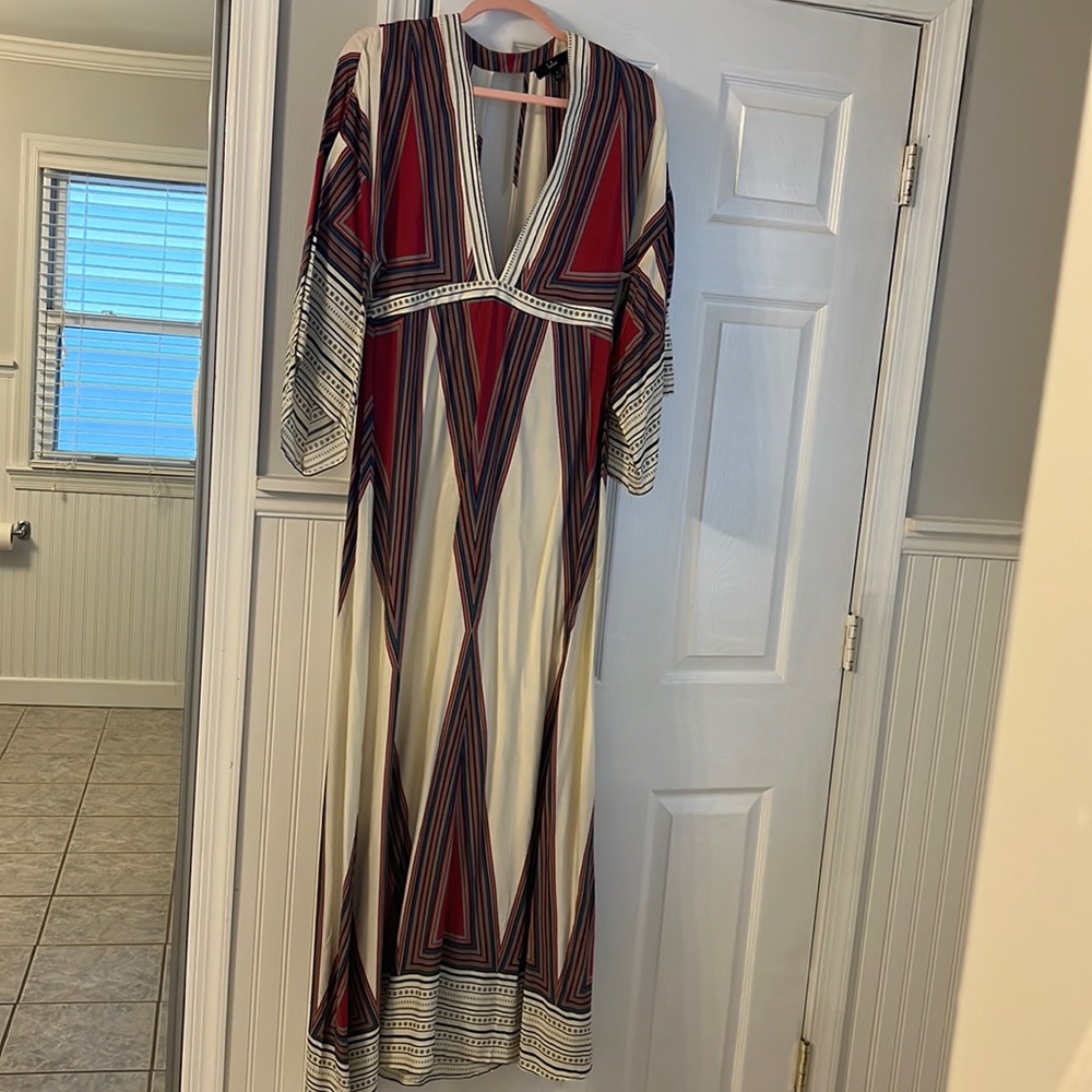 Lulu’s Cream Print Maxi Dress